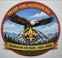 Troop 1 Mendon 100 years commemorative patch