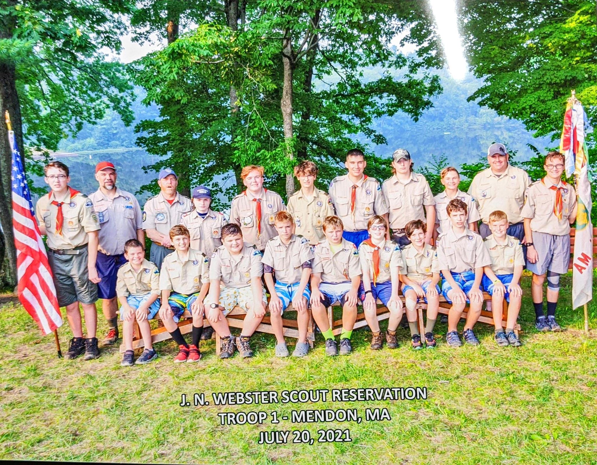 Troop 1 group photo at a recent event.