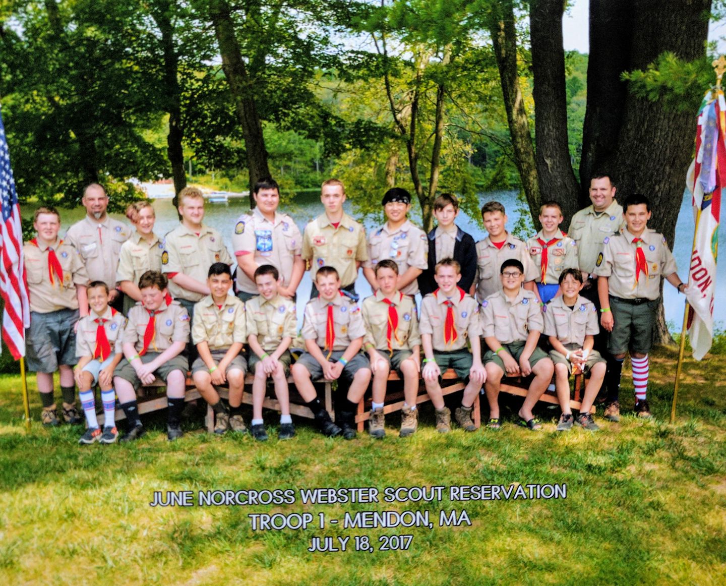 Troop 1 group outing photo.