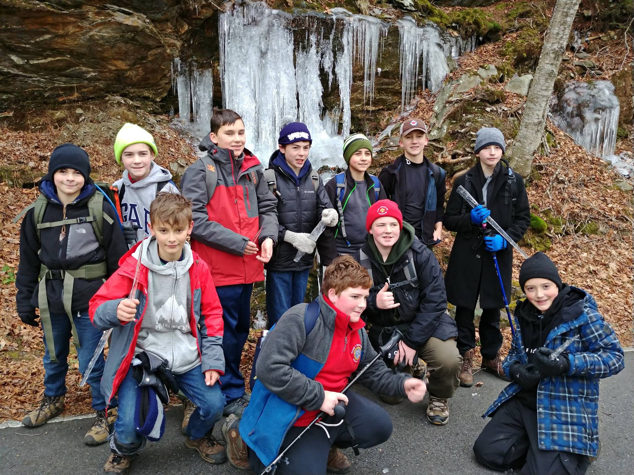 Troop 1 patrol and leaders group image.