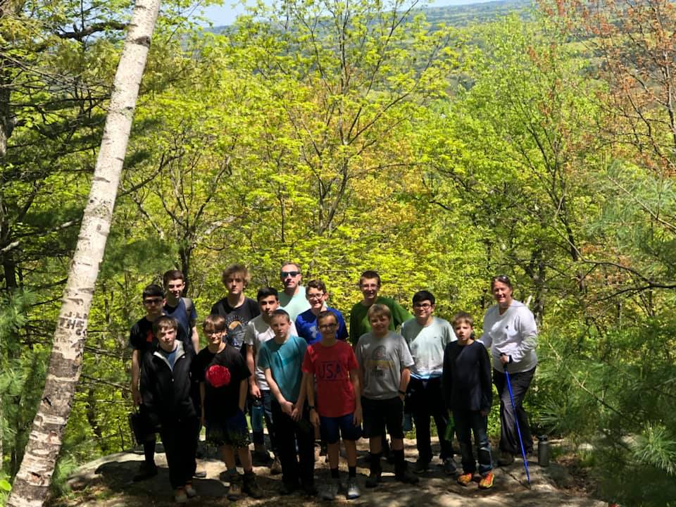 Troop 1 group photo at troop program.
