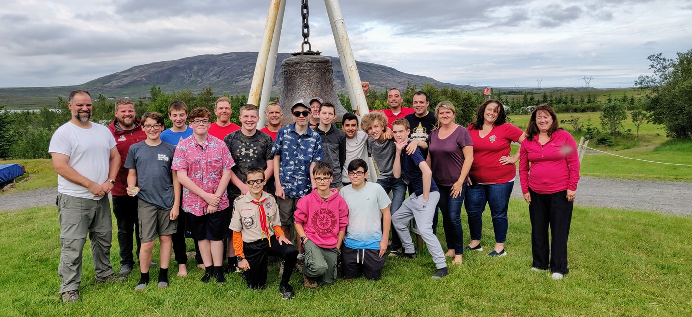 Troop 1 group image from activities weekend.