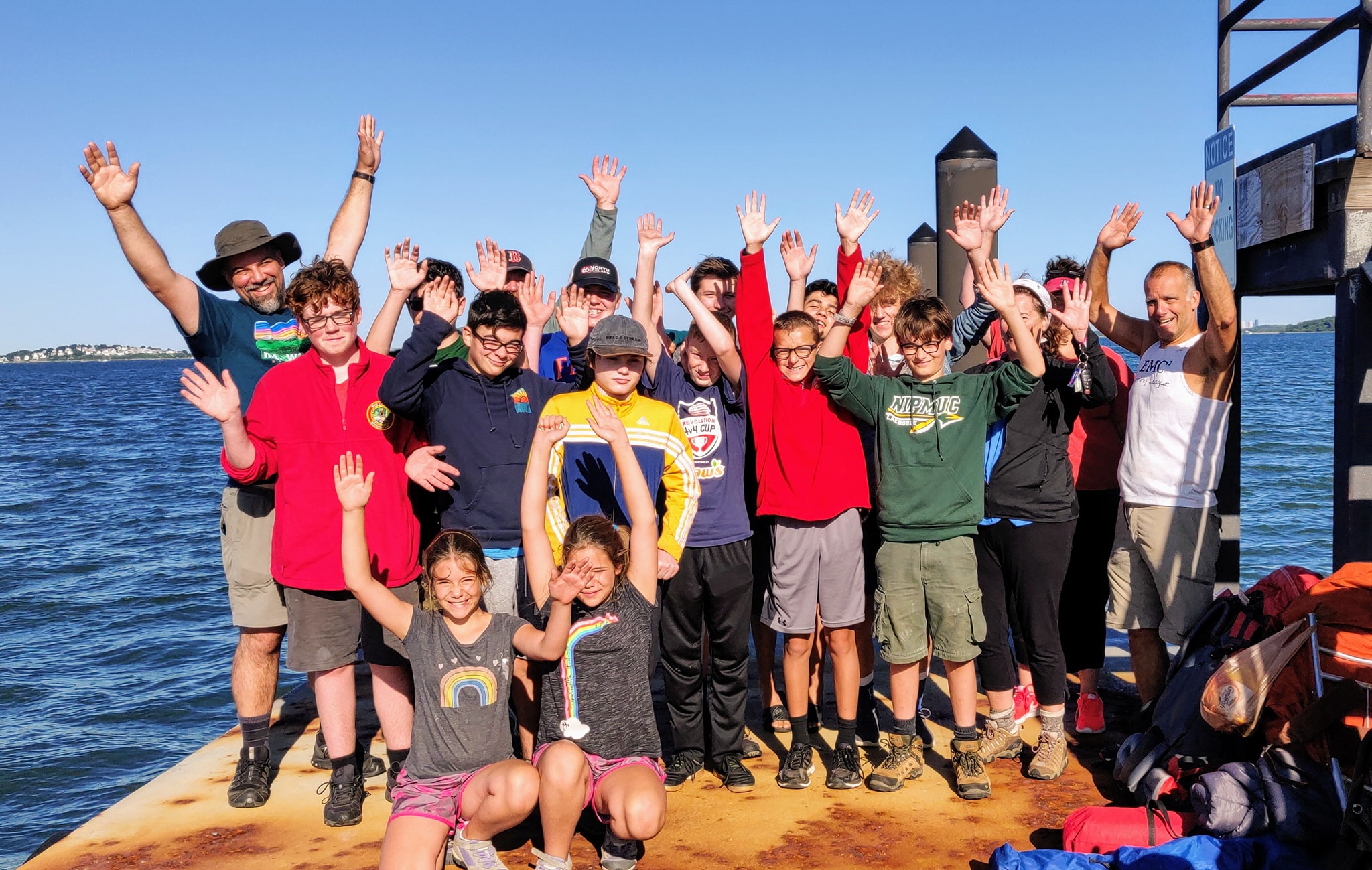 Troop 1 youth and adults group photo.